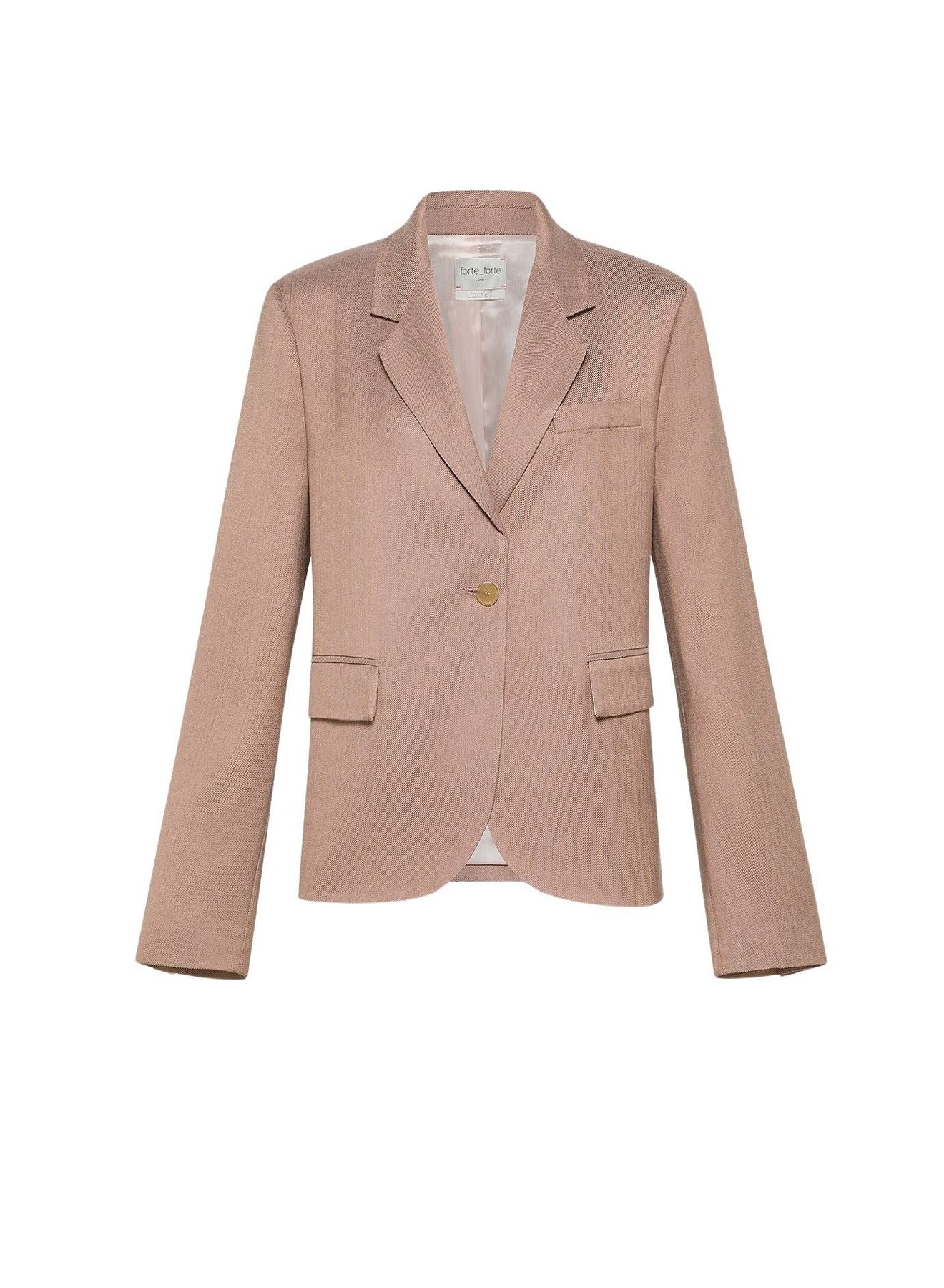 Veste carrée laine - Poudre