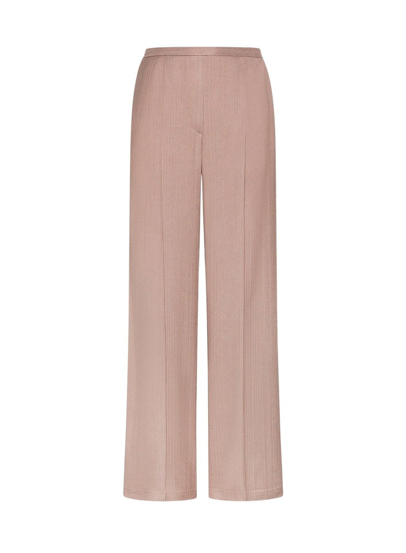 Pantalon à taille haute en laine - Poudre