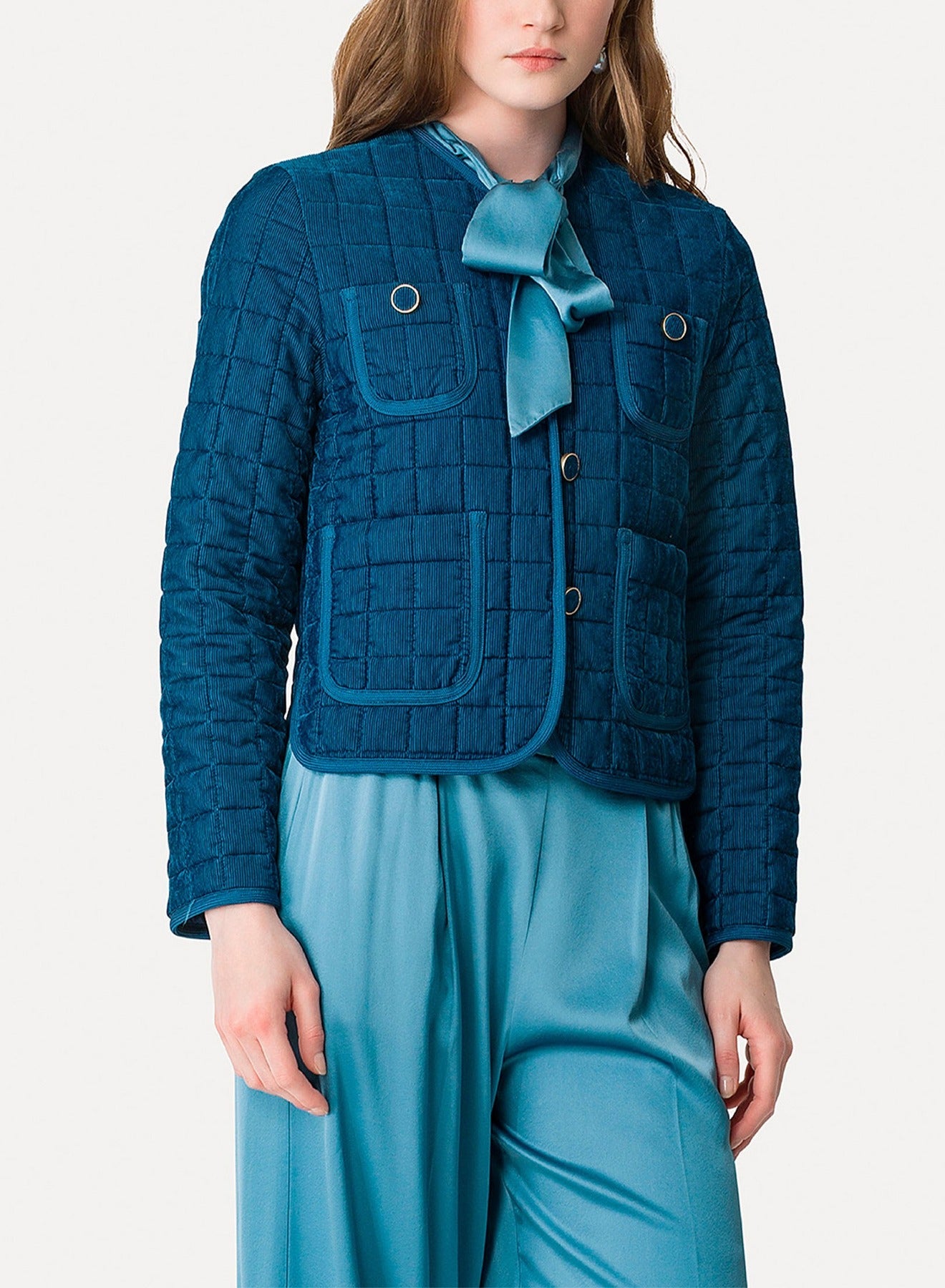 Veste Chanel matelassée en velours fluide - Danubio