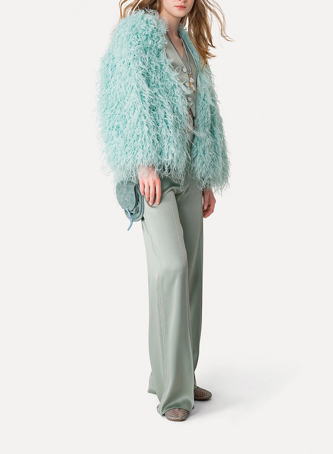 Pantalon brodé taille haute - Lichene