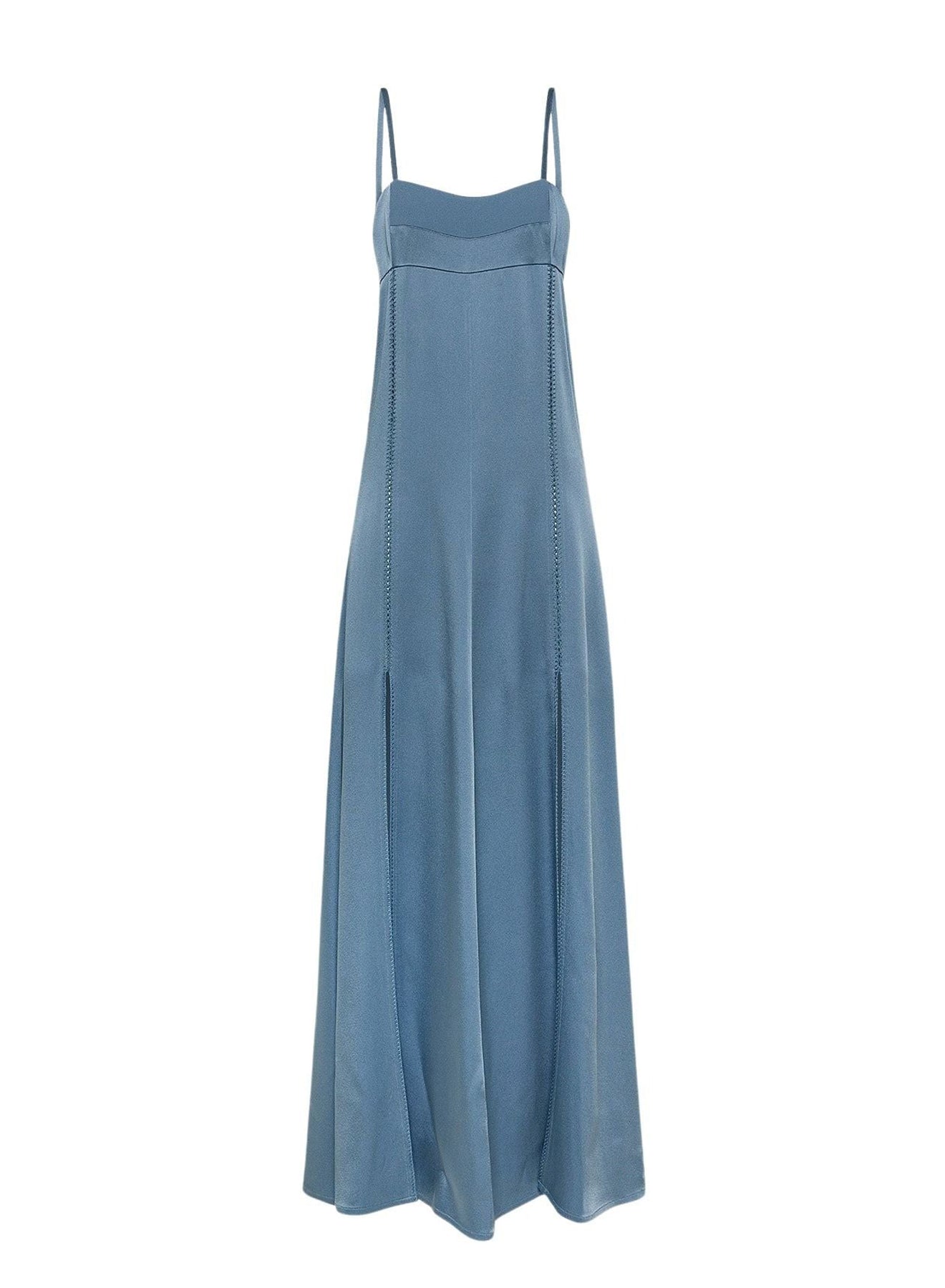 Robe nuisette en satin brodée - Ceruleo