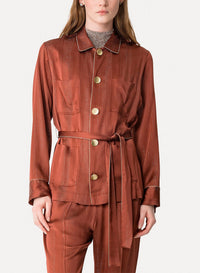 Veste en satin à fines rayures - Cameo