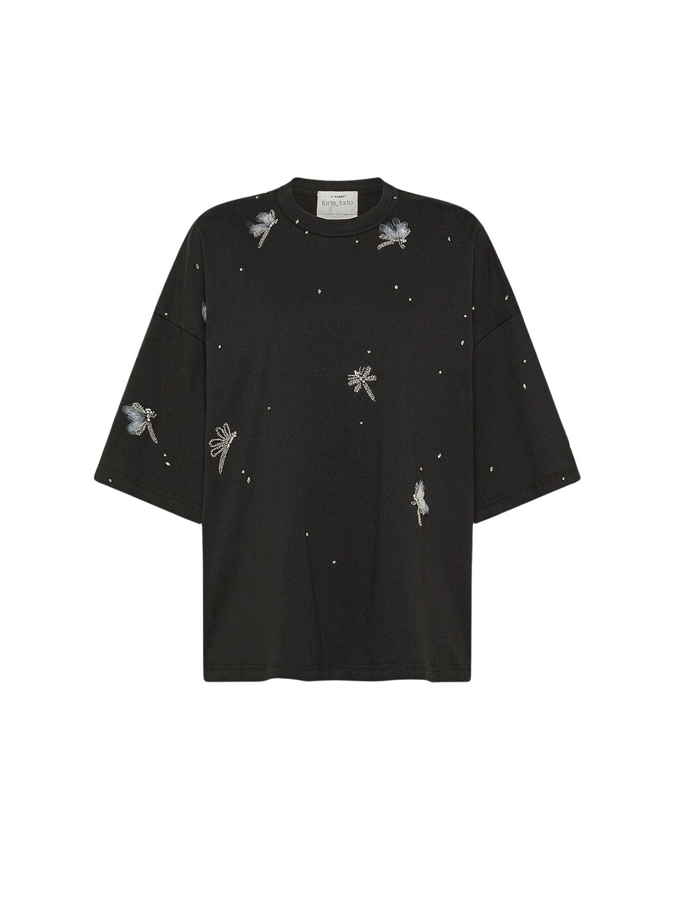 T-shirt brodé Carrousel Des Sylphes - Nero