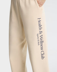 H&W Crest printed sweatpants - Cream