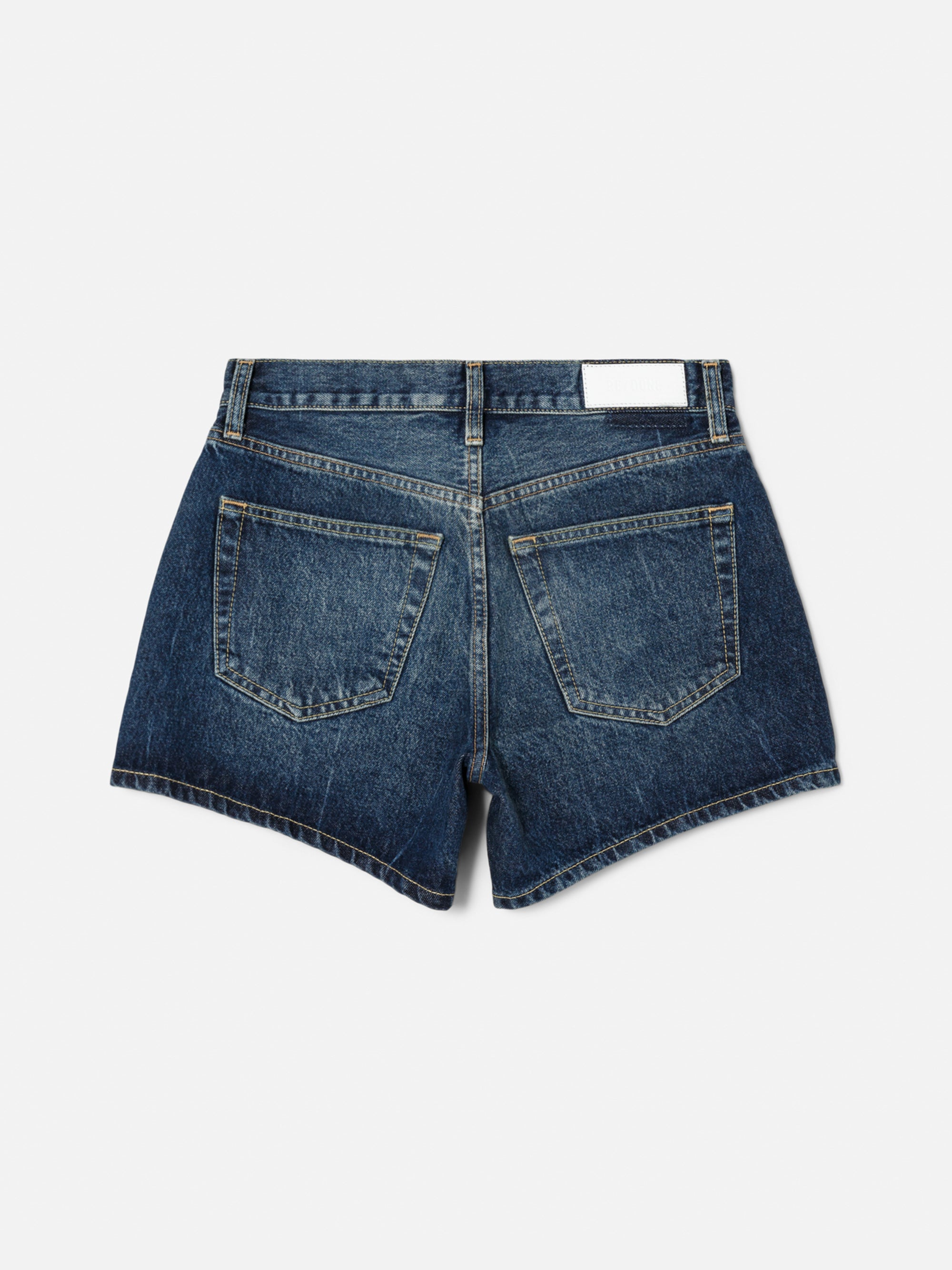 Mid-rise denim shorts - Whiskey Indigo