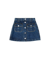 Mini jupe à boutons 70's - Heritage Rinse