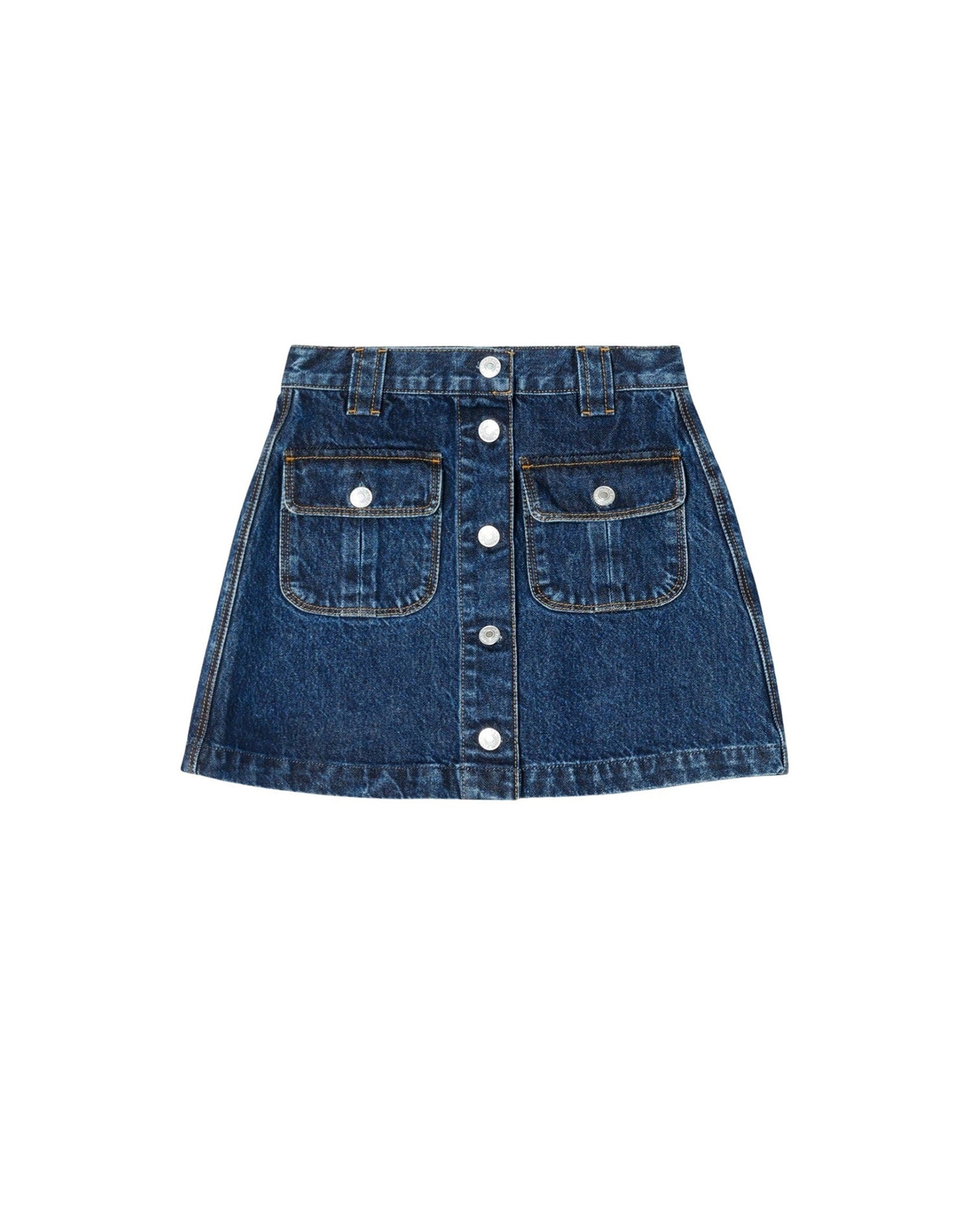 Mini jupe à boutons 70's - Heritage Rinse