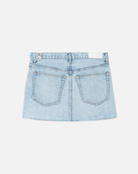 Mini jupe portefeuille mid-rise - Maliblue
