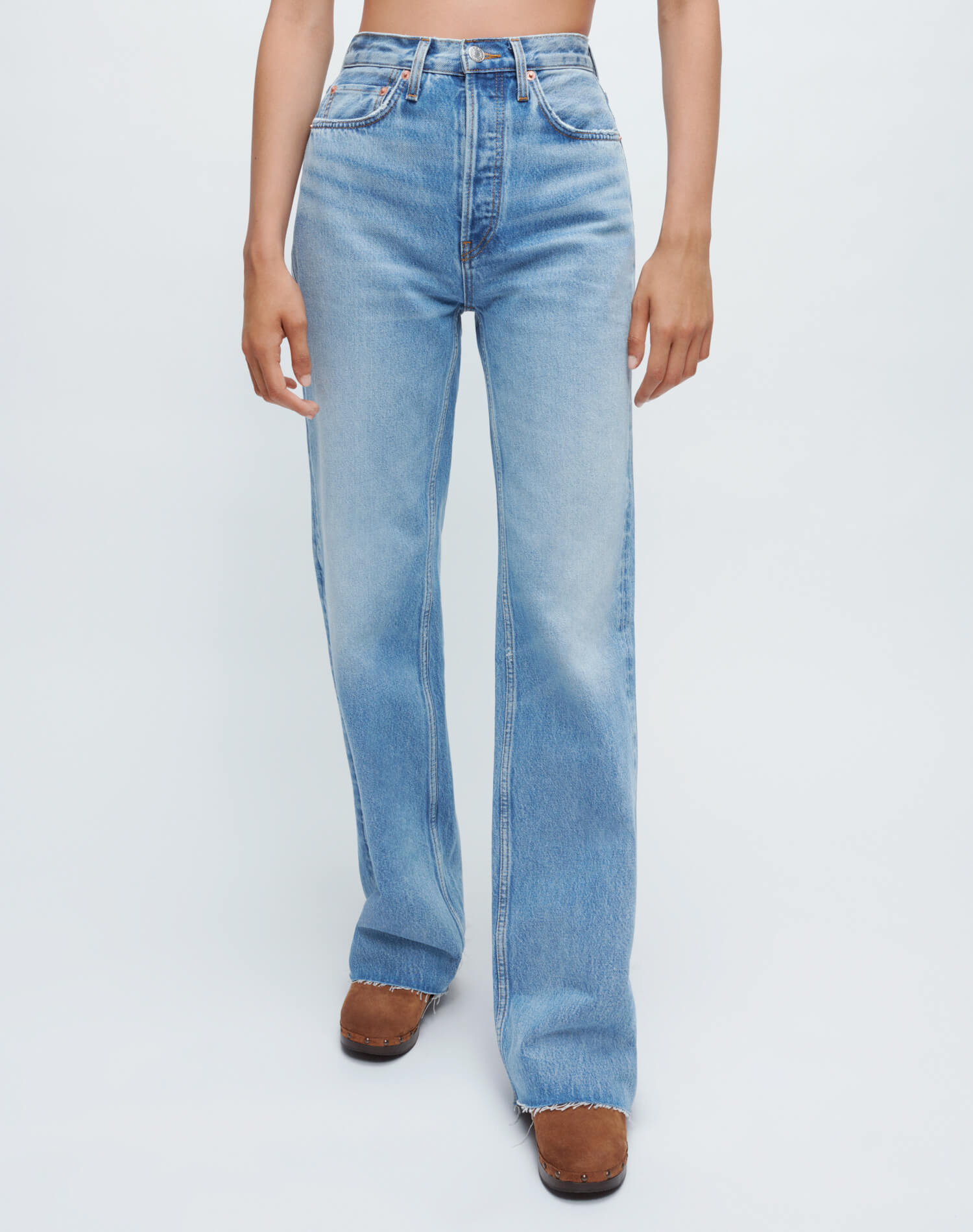 Ultra high rise wide leg jeans - 60s Fade