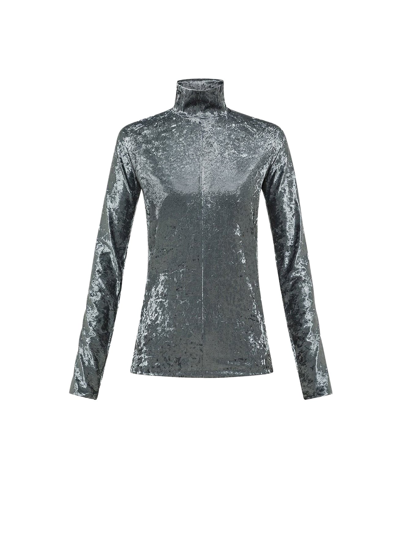 T-shirt à col roulé en velours irisé - Ombra