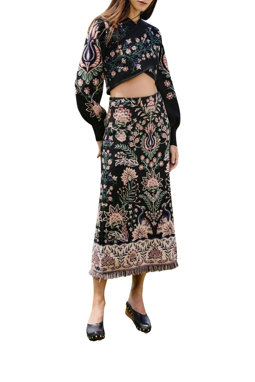 Pull Marvelous Garden en maille - Noir