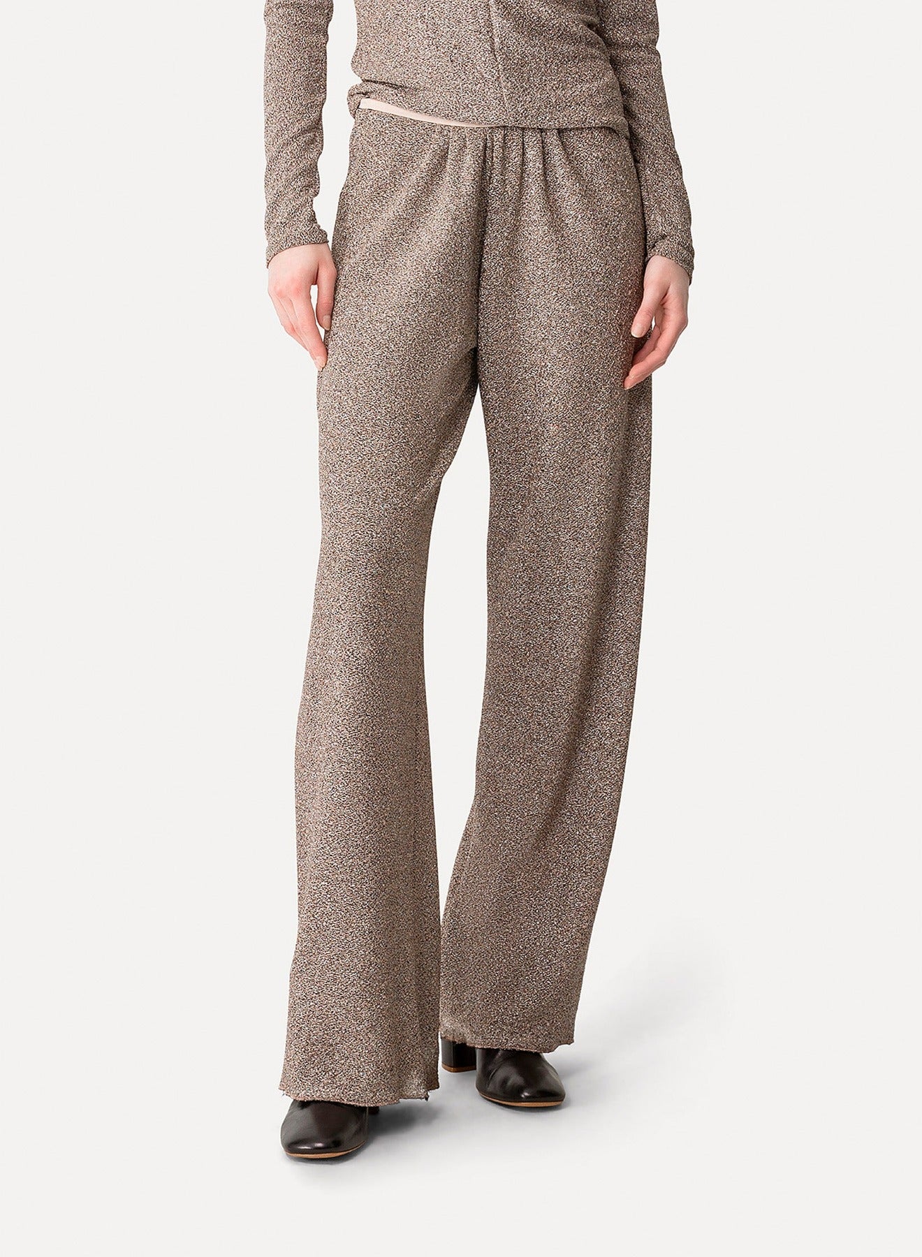 Pantalon à jambes larges - Poudre