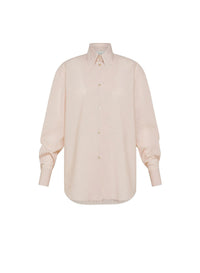Chemise en coton rayé Froisse - Poudre
