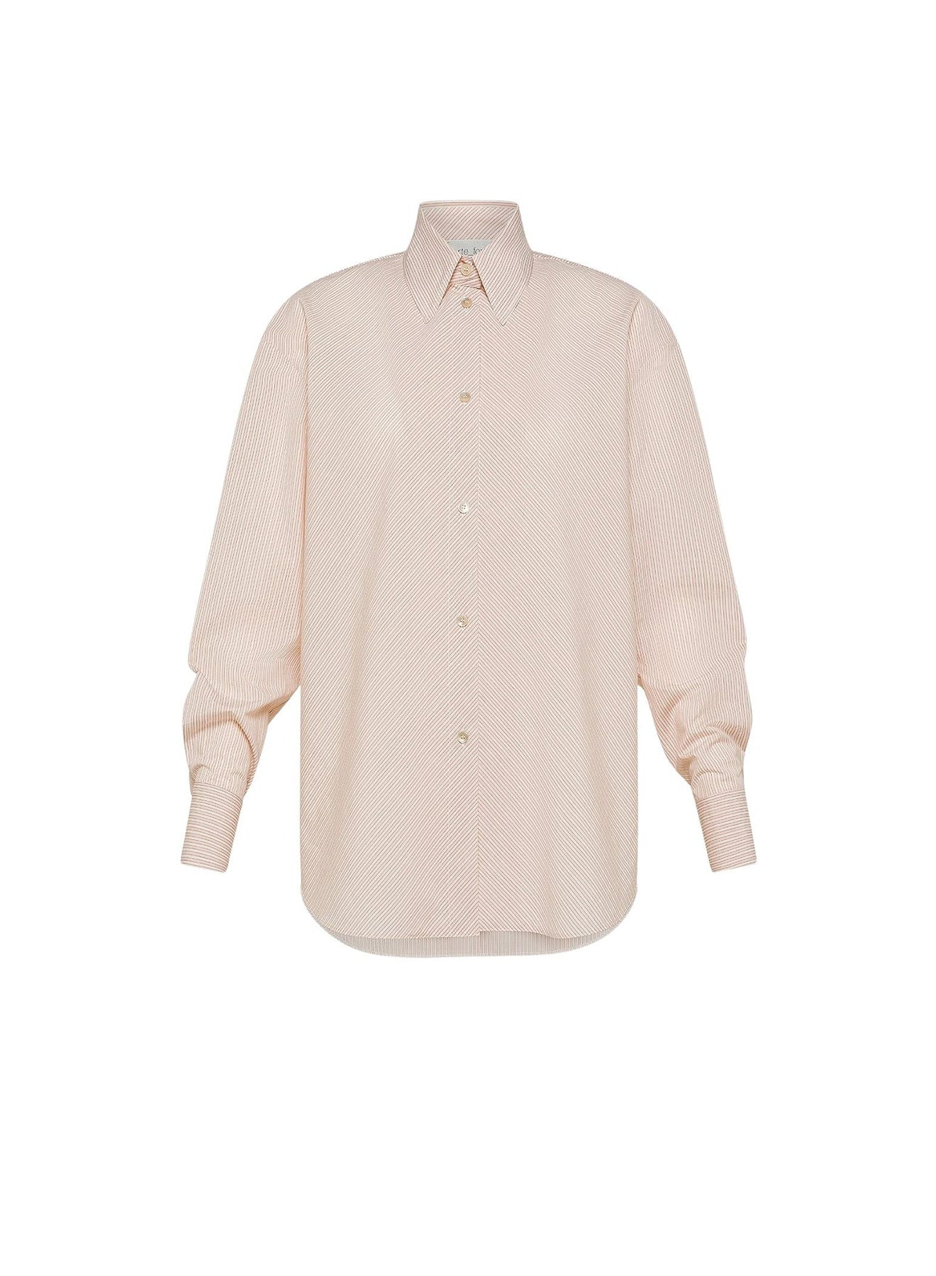 Chemise en coton rayé Froisse - Poudre