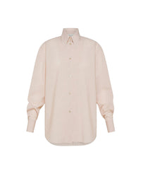 Chemise en coton rayé Froisse - Poudre