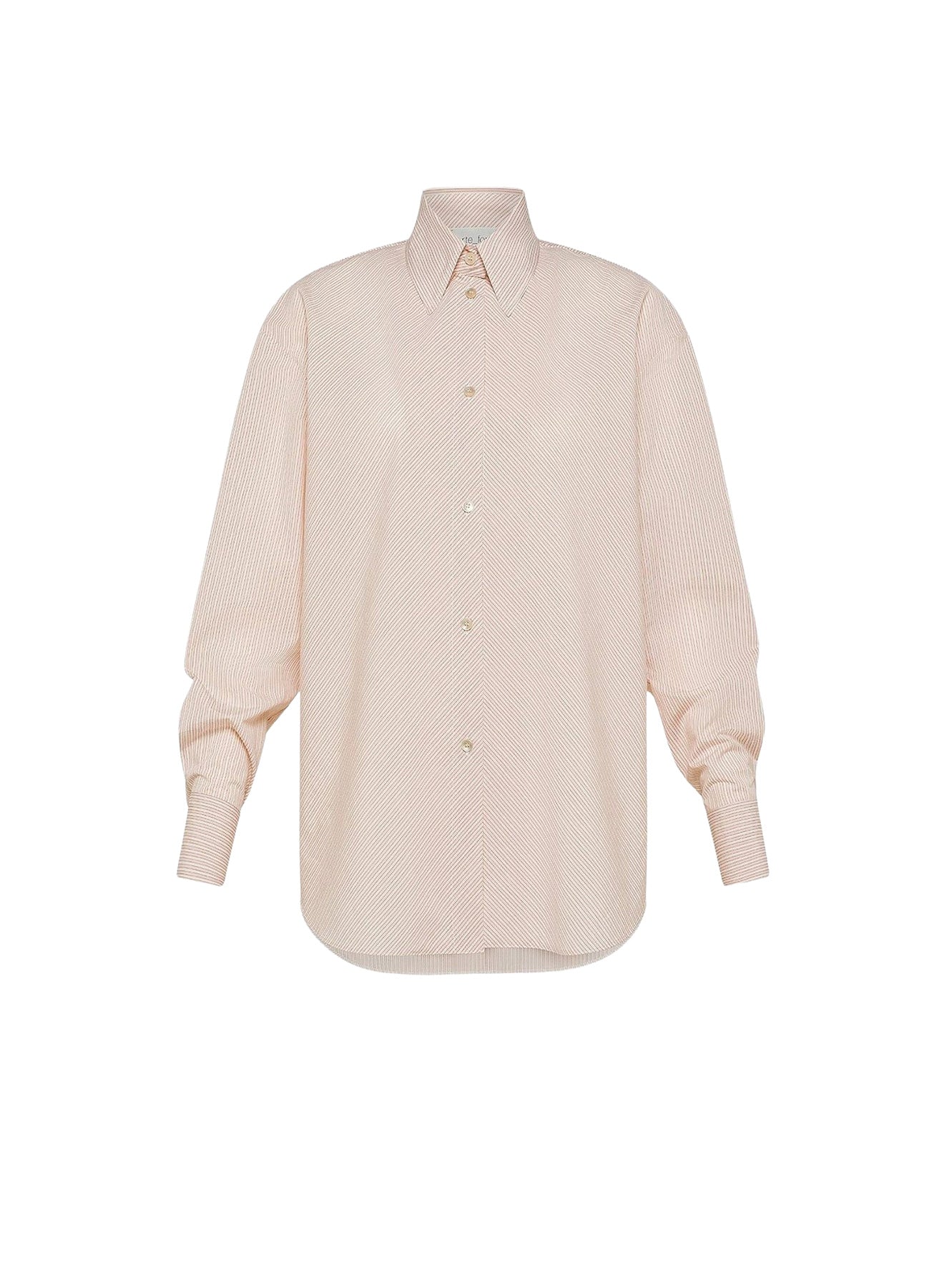 Chemise en coton rayé Froisse - Poudre