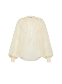 Chemise en soie mélangée - Cream
