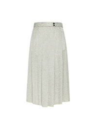 Jupe midi en satin de visse imprimé Les Petits Pois - Lichene