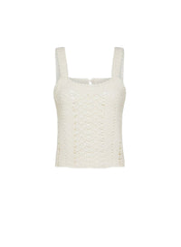 Débardeur bustier en laine au crochet - Giglio