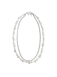 Collier de perles et de cristaux - Pearl