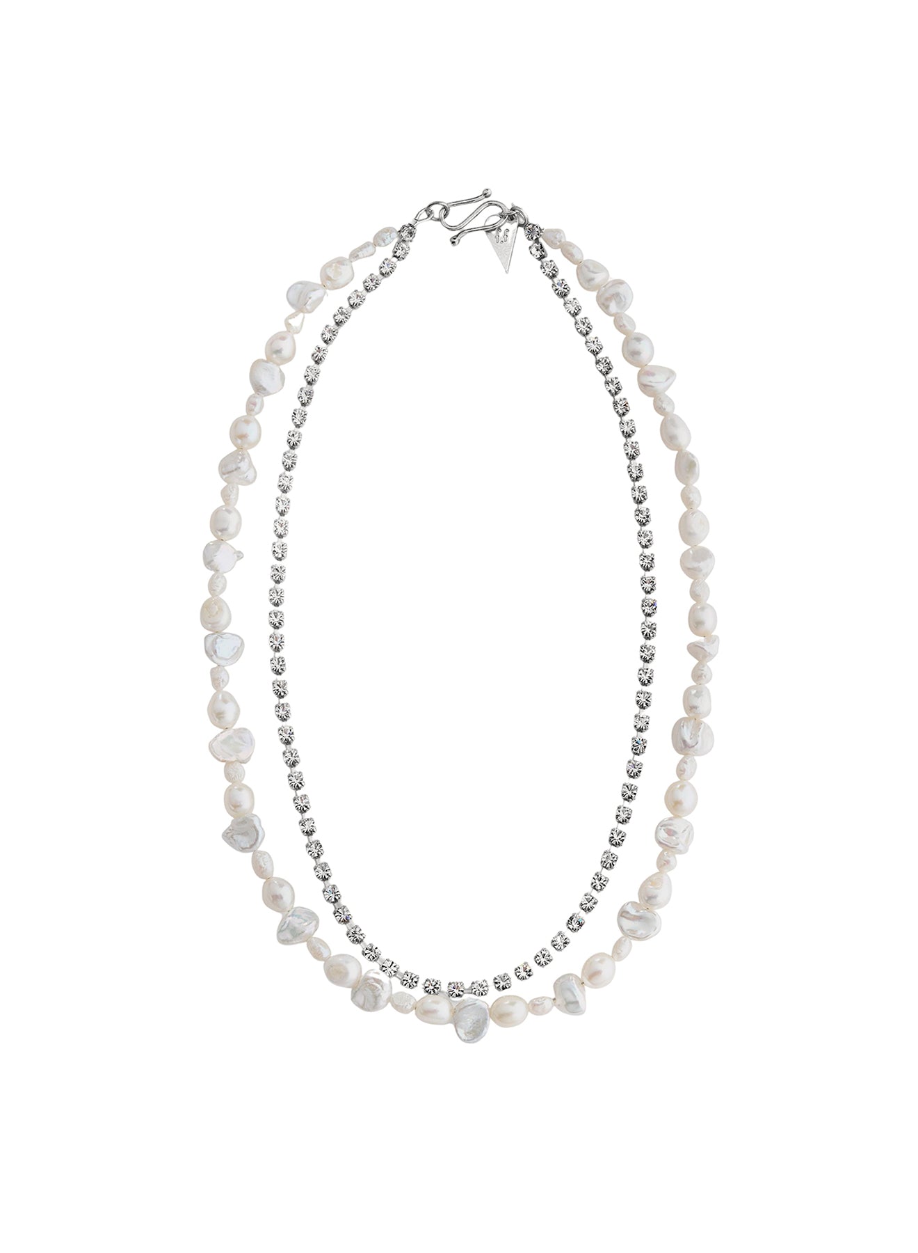 Collier de perles et de cristaux - Pearl
