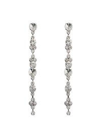 Boucles d'oreilles pendantes avec cristaux de verre - Crystal