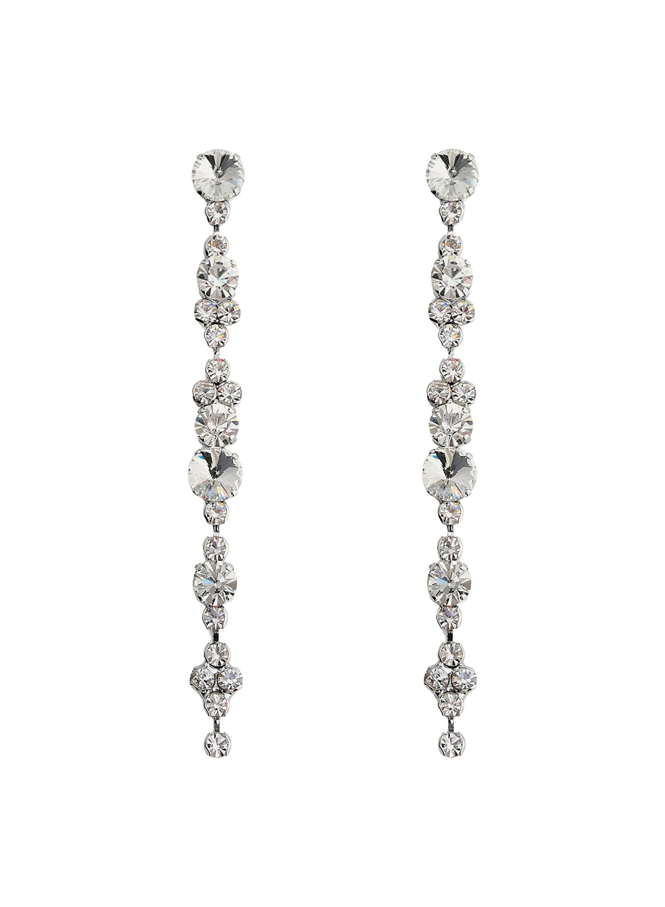 Boucles d'oreilles pendantes avec cristaux de verre - Crystal