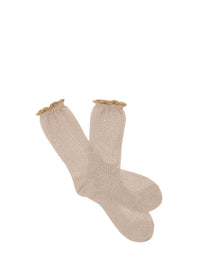 Chaussettes ajourées - Poudre