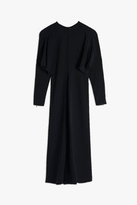 Dolman Midi Dress - Black-Aw20P
