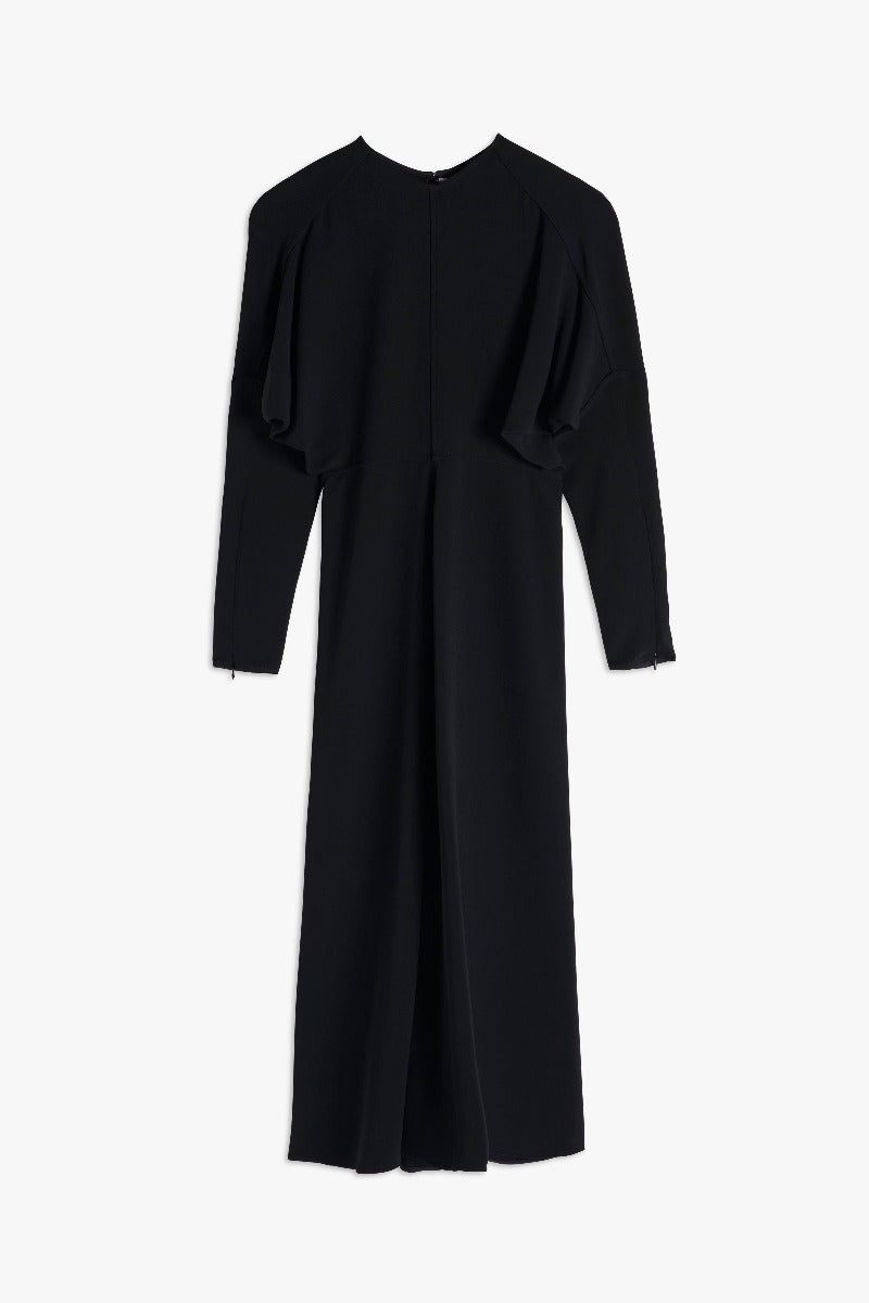 Dolman Midi Dress - Black-Aw20P