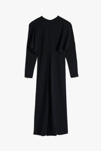 Dolman Midi Dress - Black-Aw20P