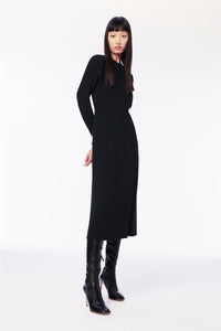 Dolman Midi Dress - Black-Aw20P