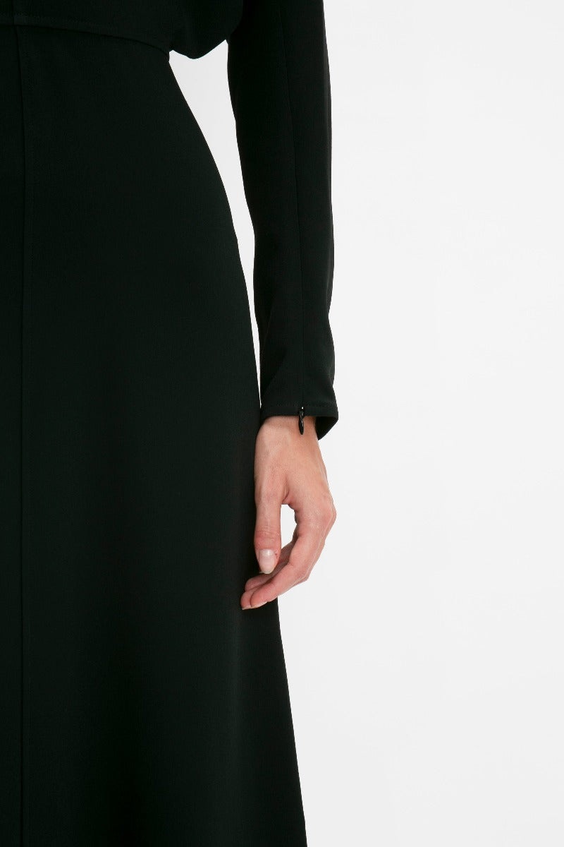 Dolman Midi Dress - Black-Aw20P