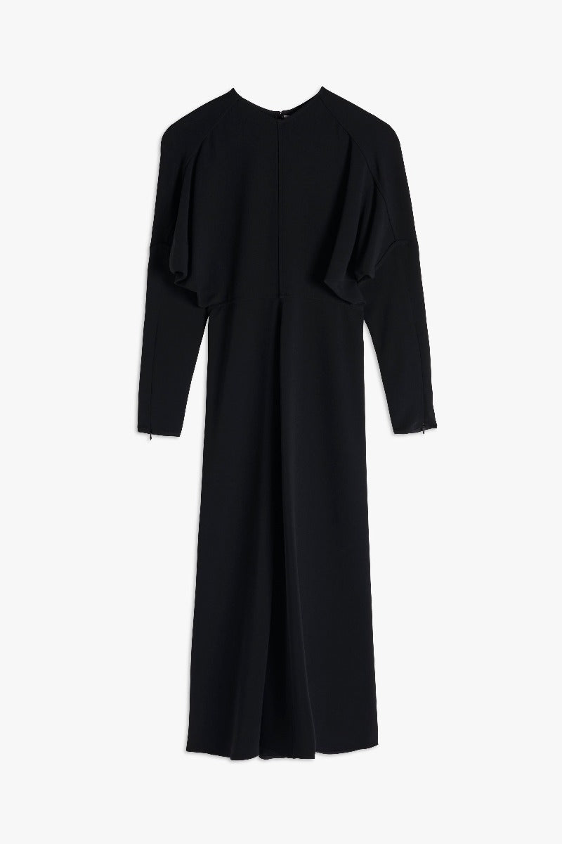 Dolman Midi Dress - Black-Aw20P