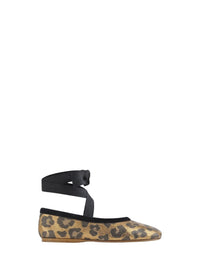 Ballerines imprimées en cuir - Warm Gold