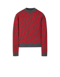 Cavallino Pixel jumper in wool - Rosso Corsa