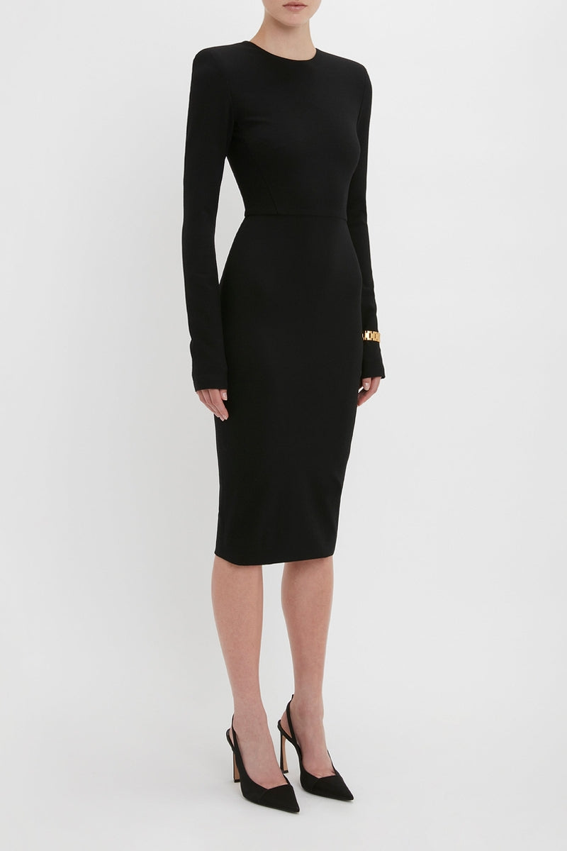 Long Sleeve T-Shirt Fitted - Black