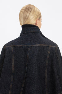 Cropped Denim Jacket - Dark Indigo Rinse