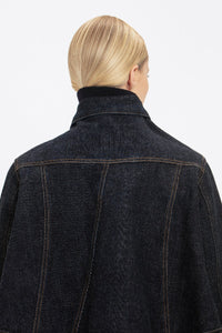 Cropped Denim Jacket - Dark Indigo Rinse