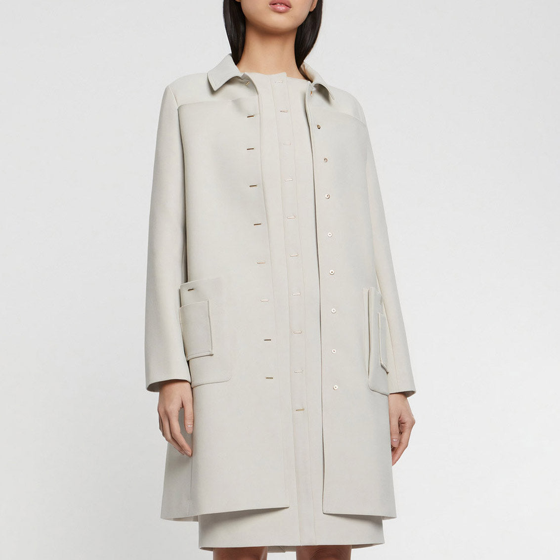 Manteau texturé - Gris clair