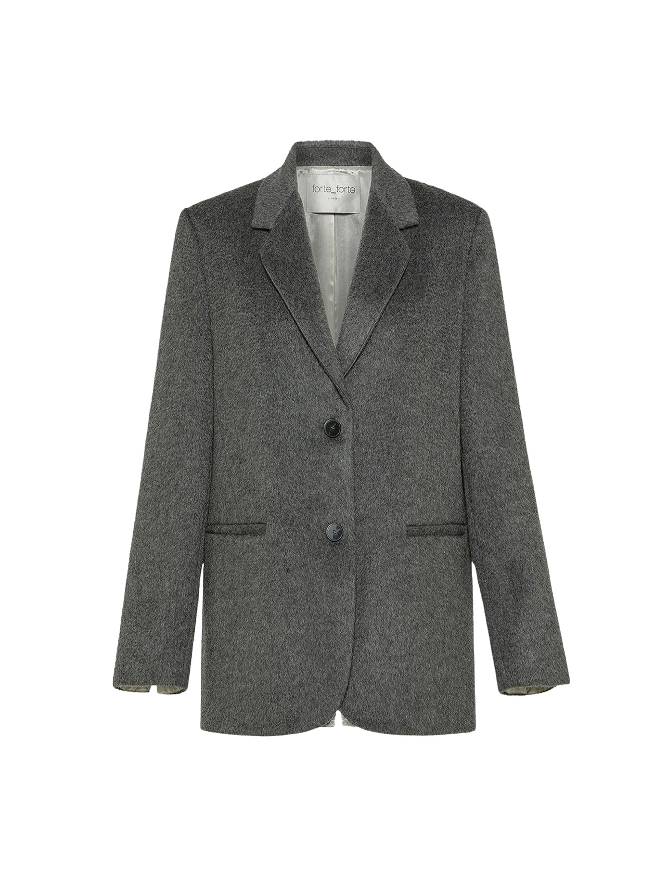 Veste oversize en laine - Grigio Melange