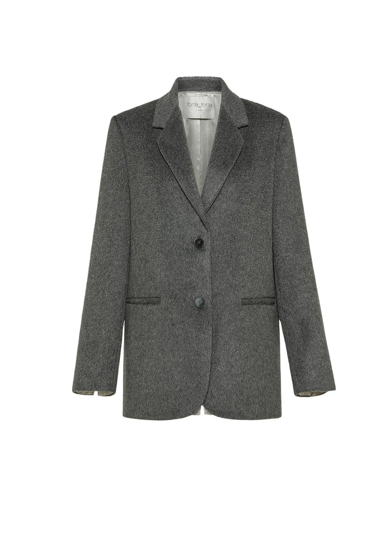 Veste oversize en laine - Grigio Melange