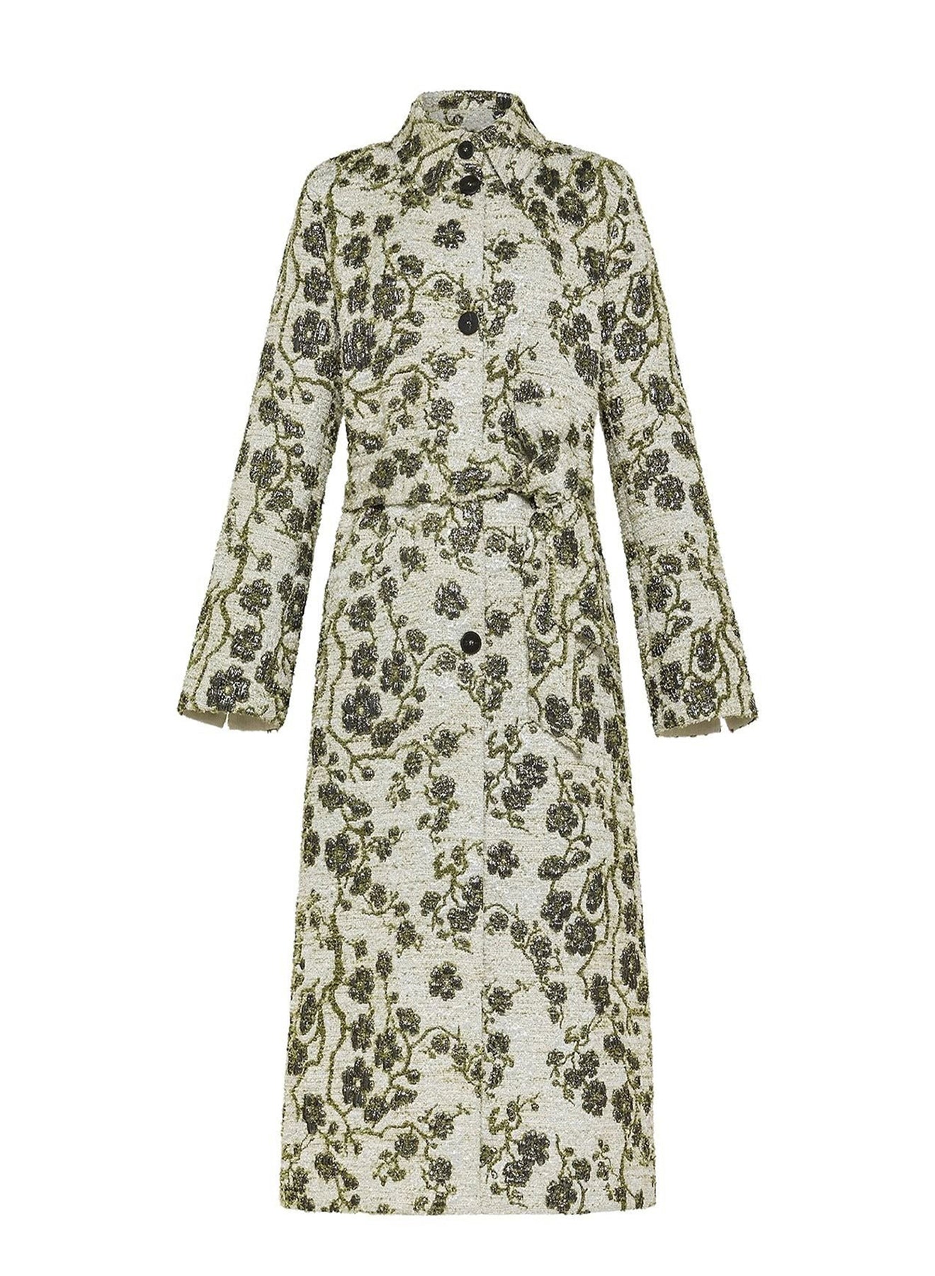 Manteau en jacquard La Lune en Fleur - Silvermoon