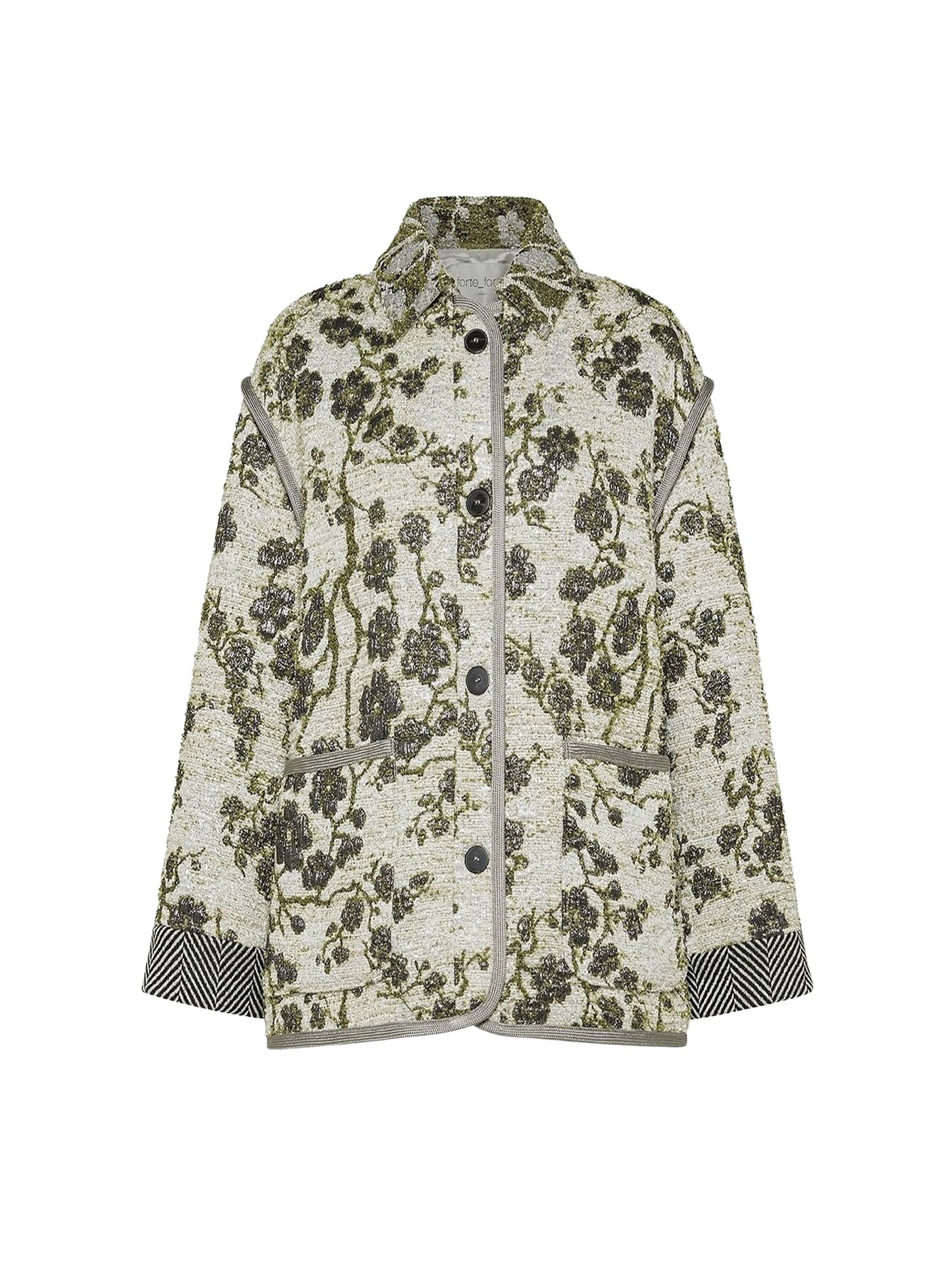 Veste oversize en jacquard La Lune en Fleur - Silvermoon
