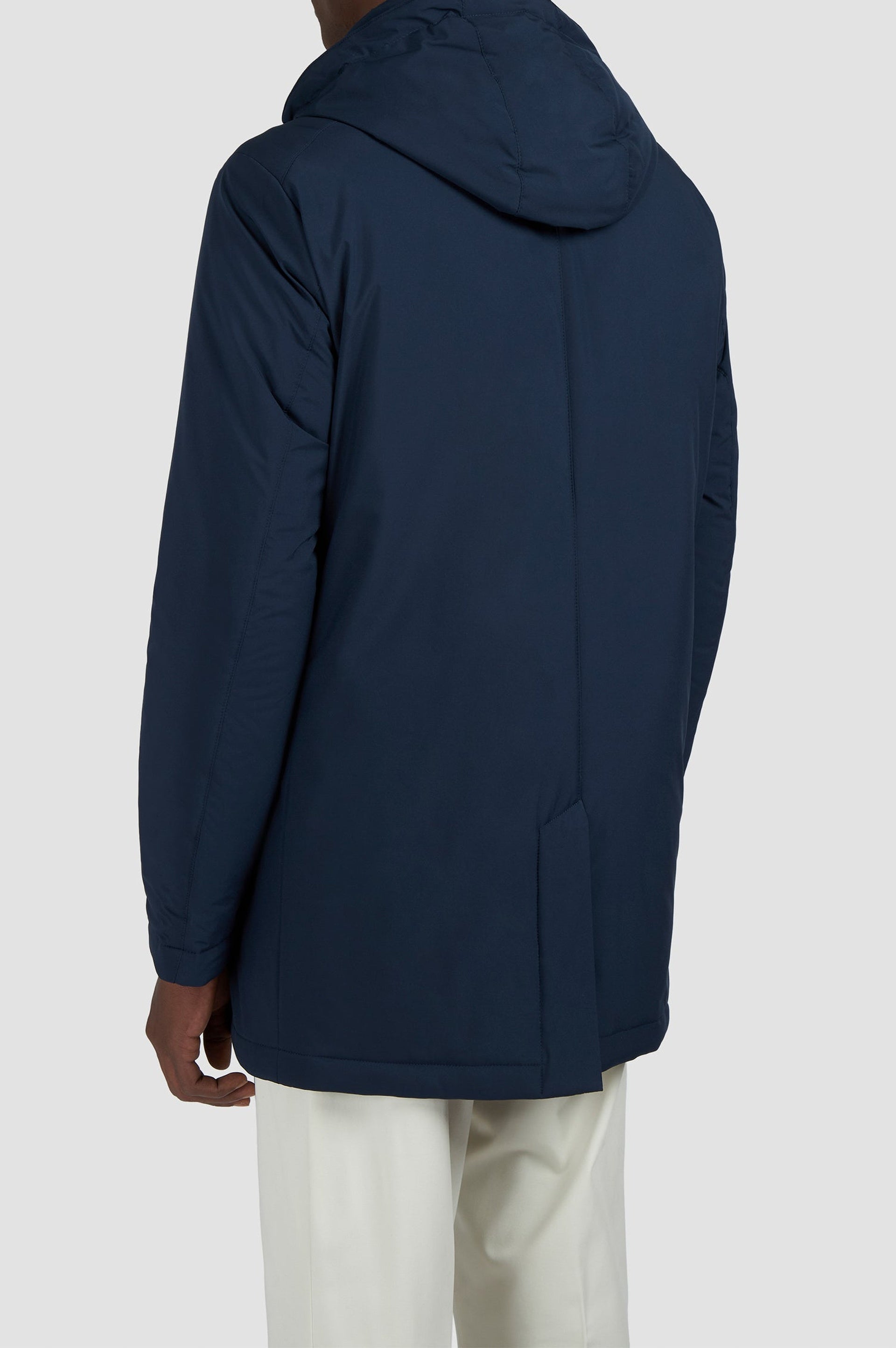 Manteau à capuche - Bleu damier