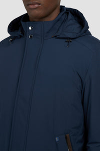 Manteau à capuche - Bleu damier
