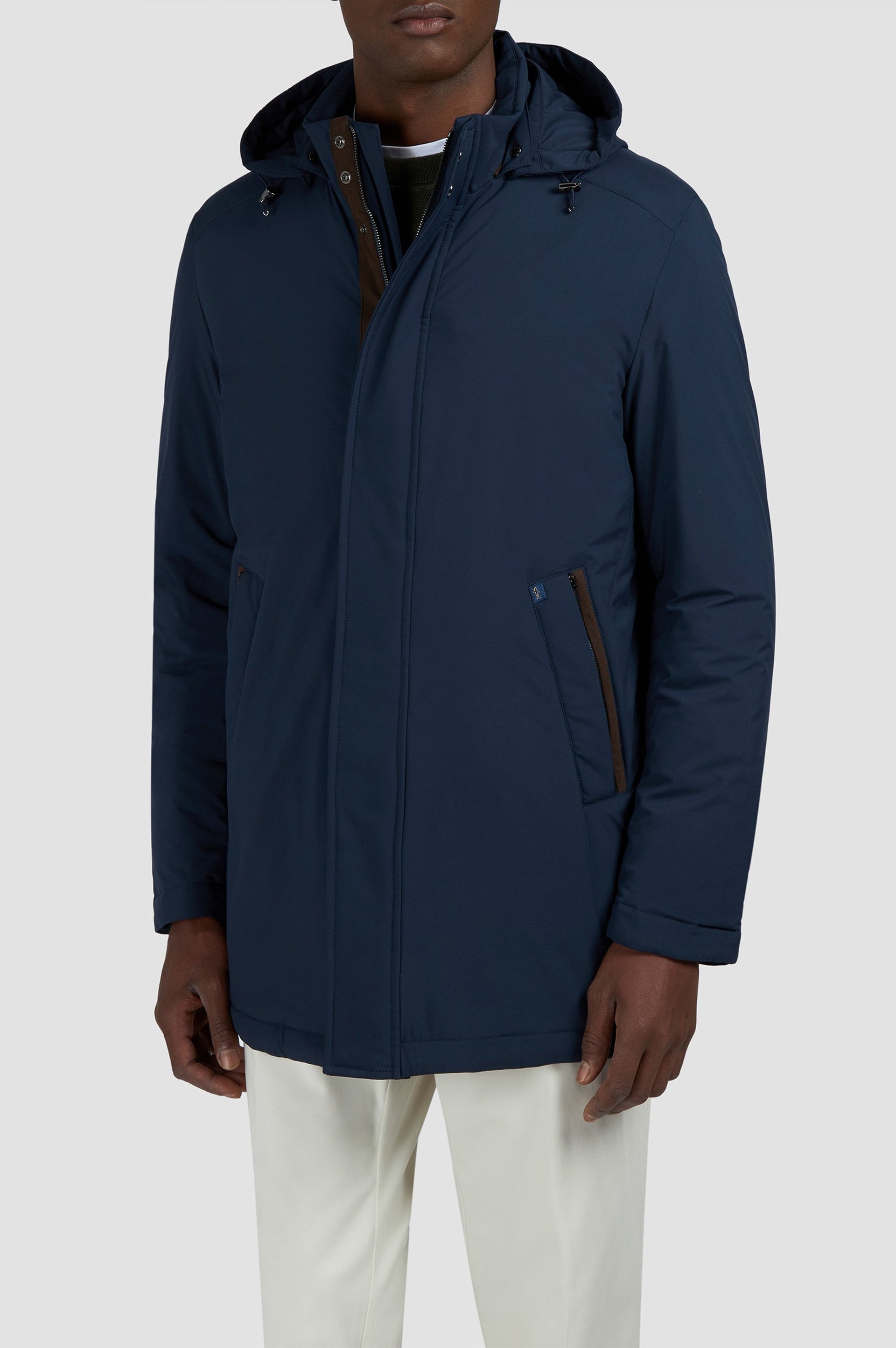Manteau à capuche - Bleu damier