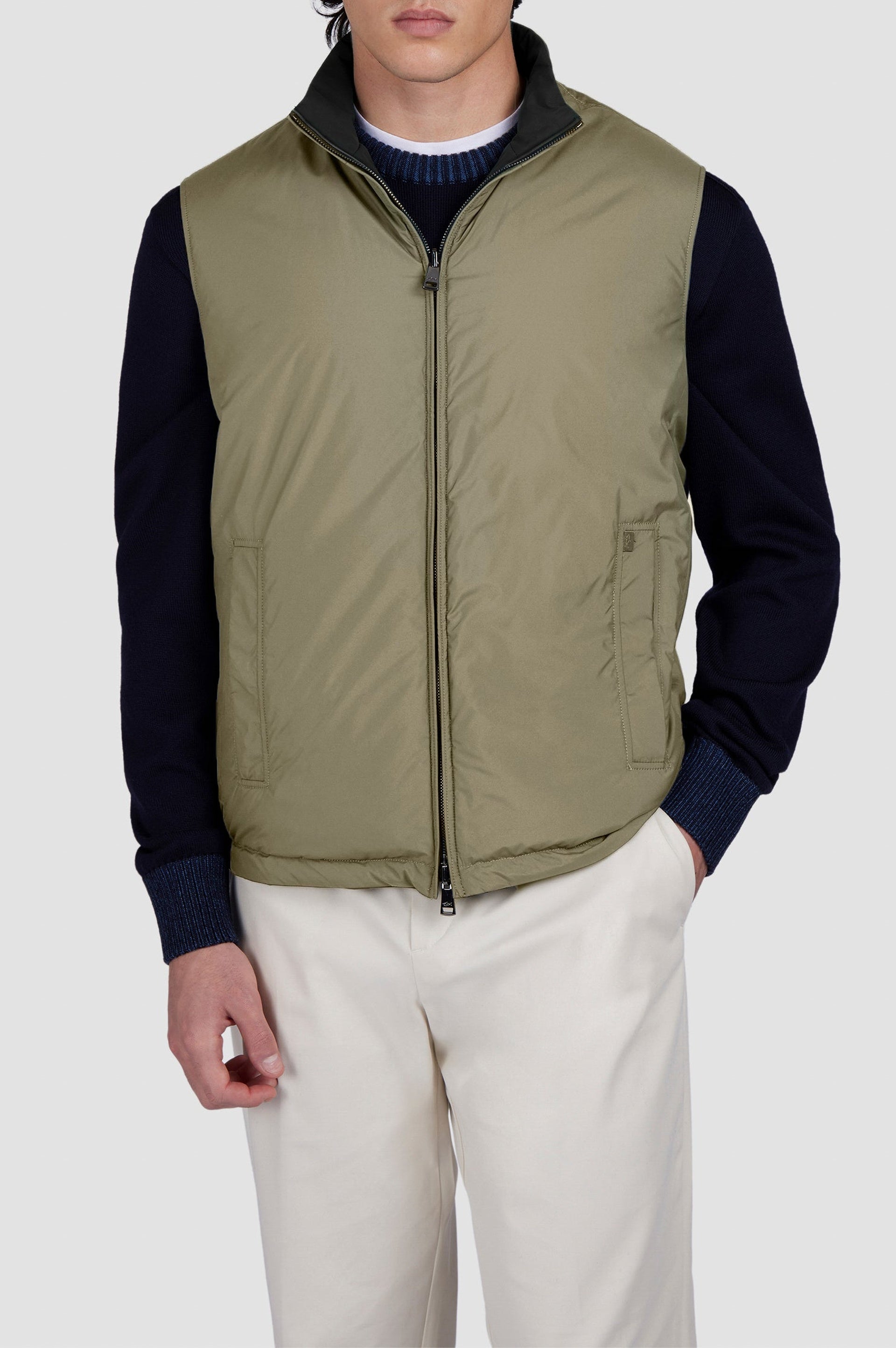 Gilet sans manches réversible - Noir & Beige