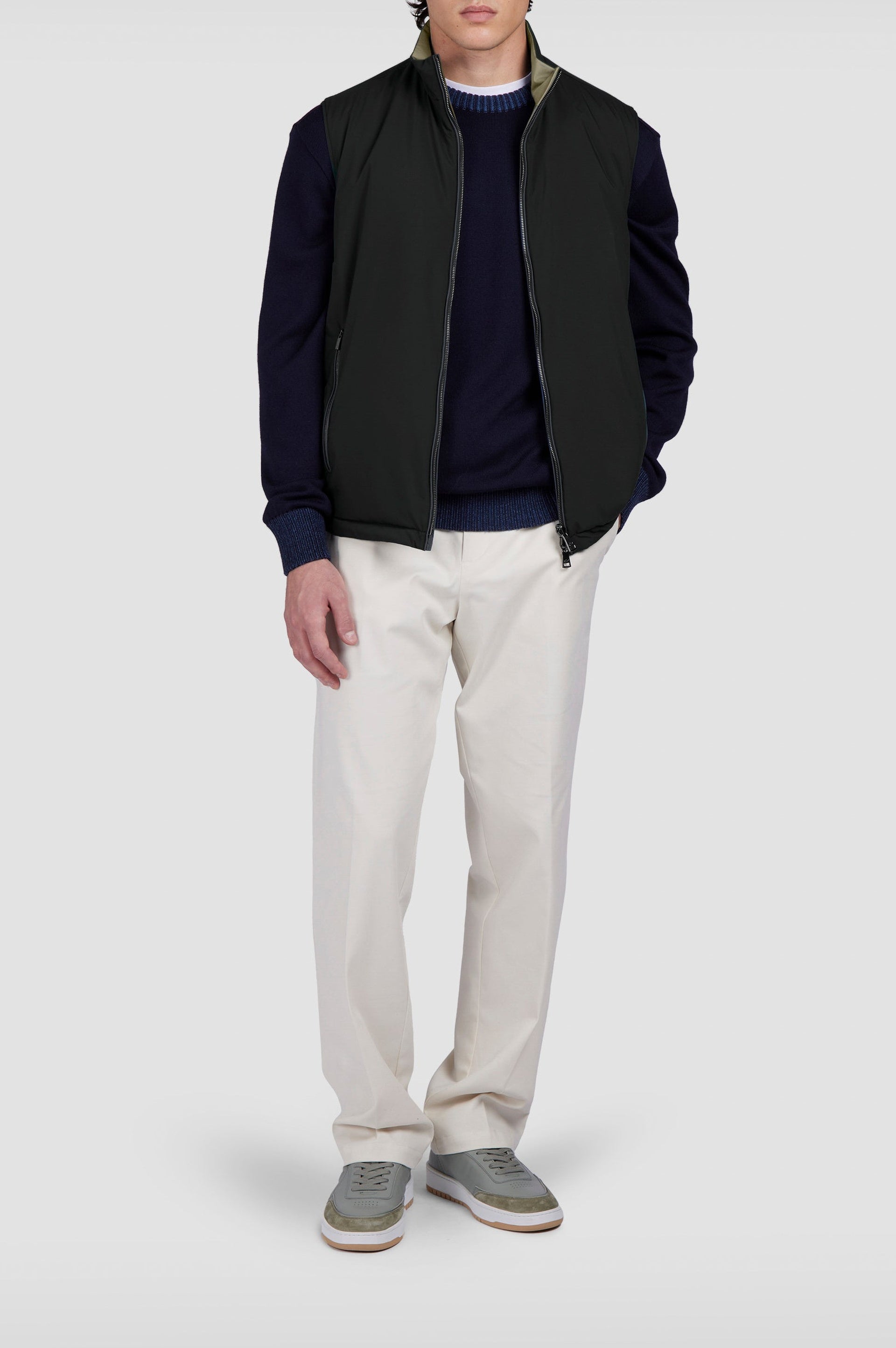 Gilet sans manches réversible - Noir & Beige
