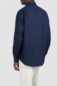 Shirt with embroidered logo - Blue chequered